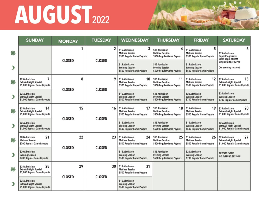 Foxwoods Bingo Calendar 2022 Customize And Print