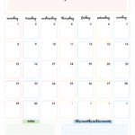 Free Cute August Calendar Planner Set