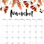 Free November Calendar To Print Jacqui Lilllie