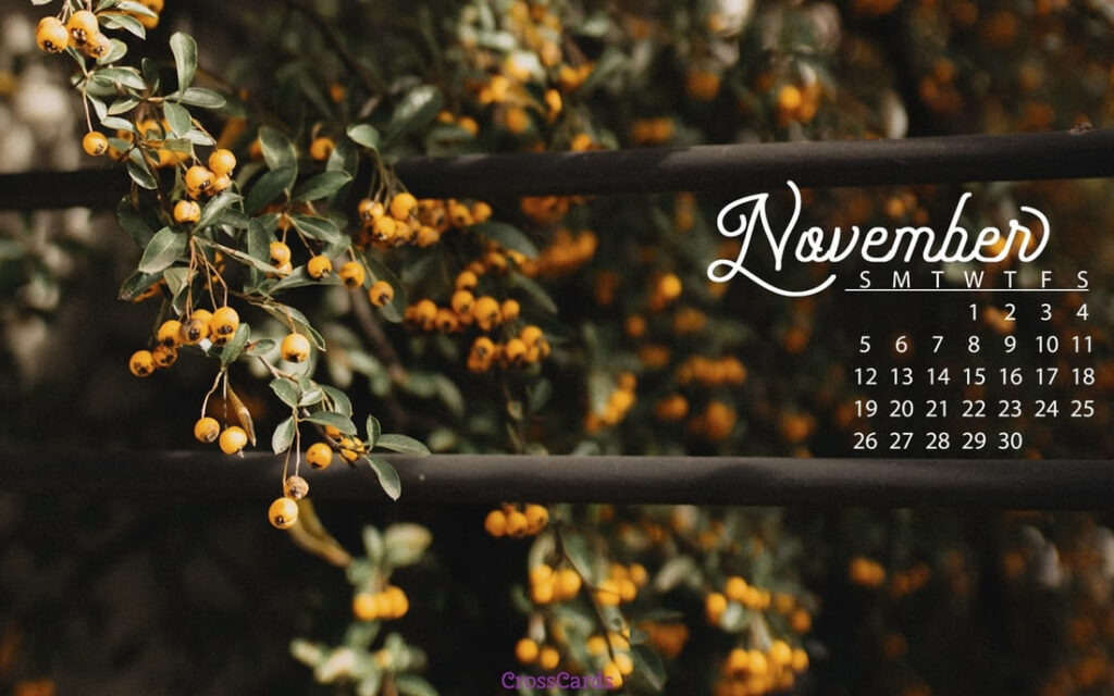 Free November Computer Desktop Calendars Wallpaper Backgrounds
