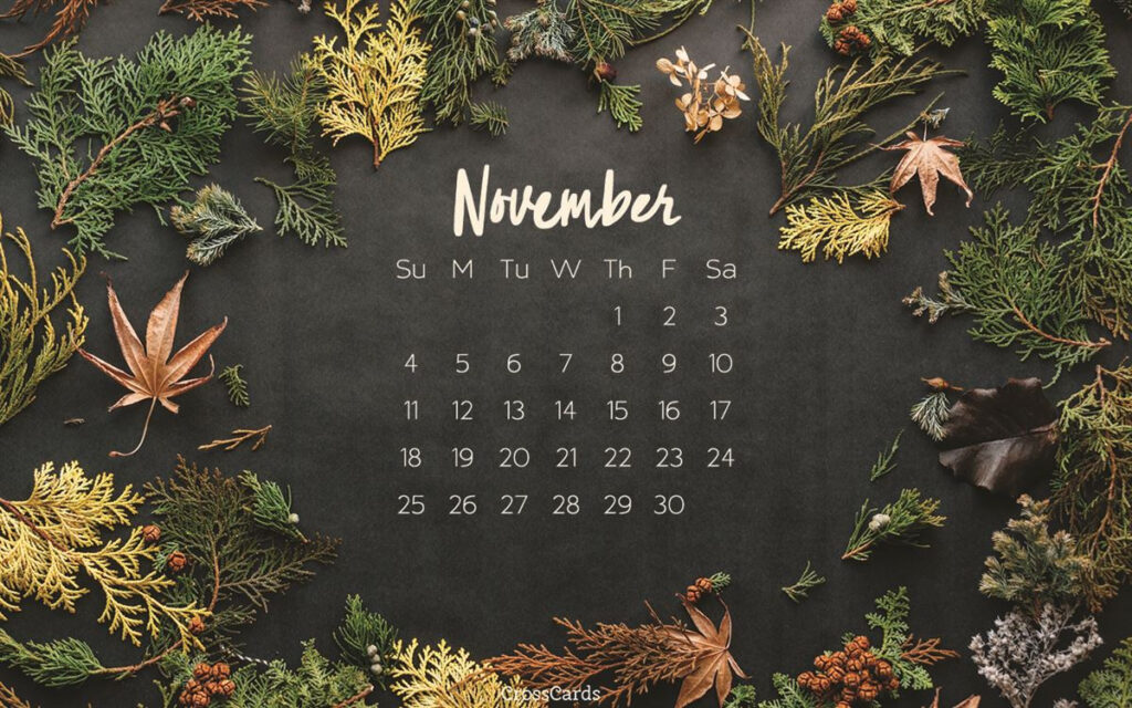 Free November Computer Desktop Calendars Wallpaper Backgrounds