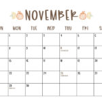 Free November Printable Calendar Printable Calendars AT A GLANCE