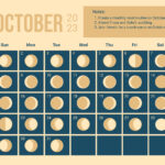 Free October 2023 Calendar With Moon Phases Template To Edit Online