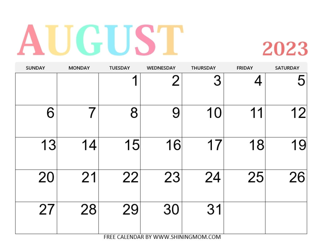 Free Printable August 2024 Calendars Download 47 OFF