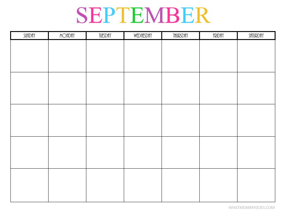 Free Printable Blank Monthly Calendars 2018 2019 2020 2021 What 