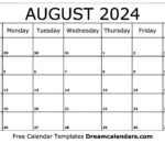 Free Printable Calendar 2024 August Planner Lonee Rafaela