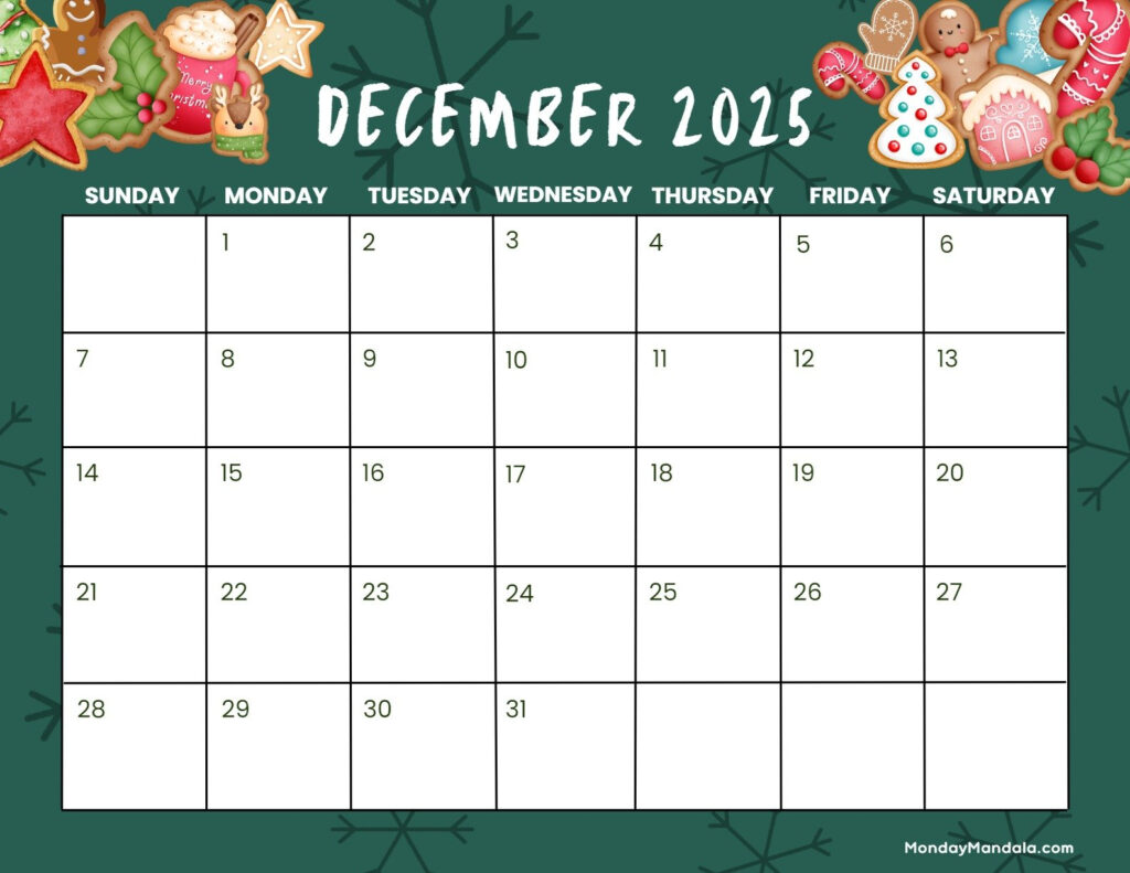 Free Printable Calendar December 2025 Pdf Aubrey Jade