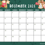 Free Printable Calendar December 2025 Pdf Aubrey Jade