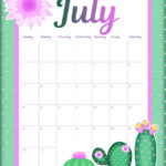 Free Printable Calendar July