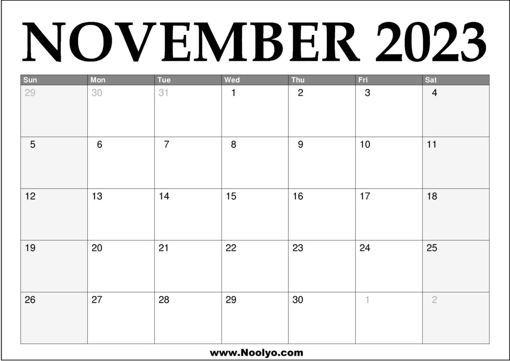 Free Printable Calendar November 2023 Pdf 2025 CALENDAR PRINTABLE