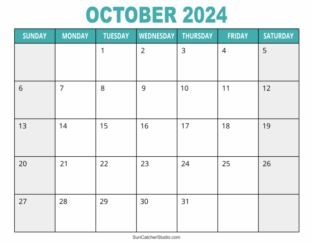 Free Printable Calendar October 2024 Judi Larissa