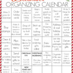 FREE PRINTABLE December Organizing Calendar Making Lemonade