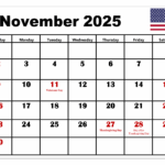 Free Printable November Calendar 2025 Ashley C Wilmot