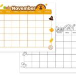 Free Printable November Calendar Kids Activities Blog