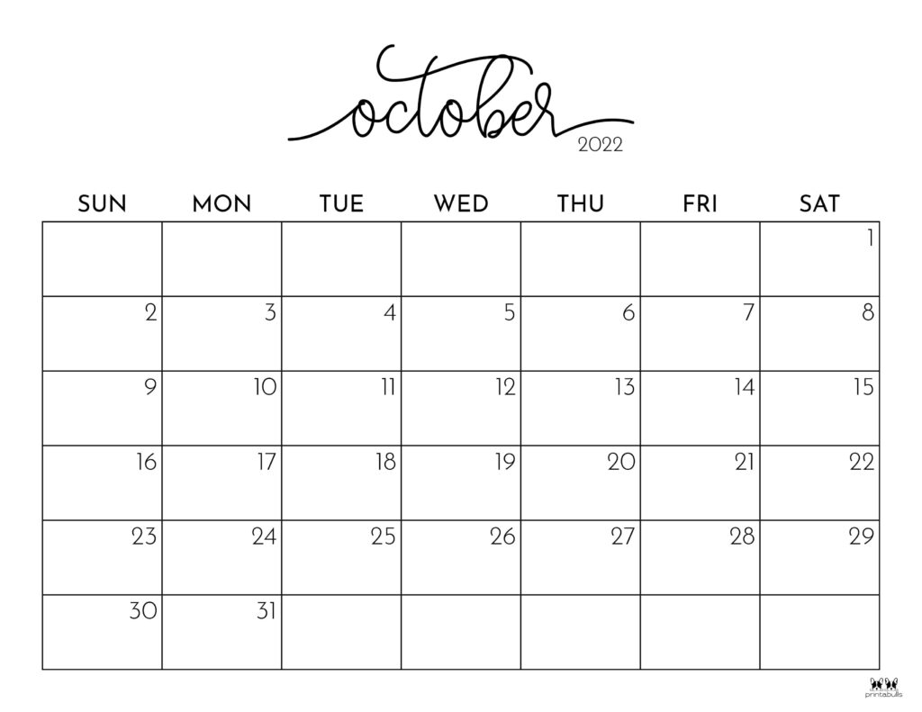 Free Printable October Calendar 2024 CALENDAR PRINTABLE