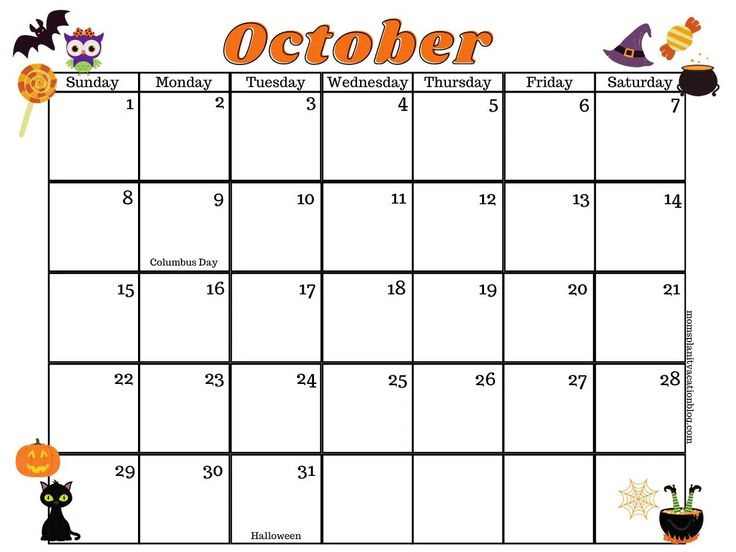 Free Printable October Calendar Templates 2023 October Calendar 