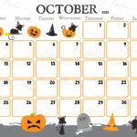 Free Printable October Halloween Calendar Adel Nataline