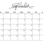 Free Printable September Calender Jessica Thomson