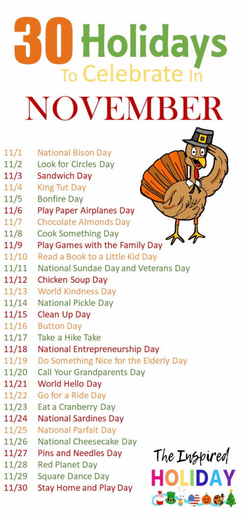 Fun And Unique Holidays To Celebrate In November National Holiday 