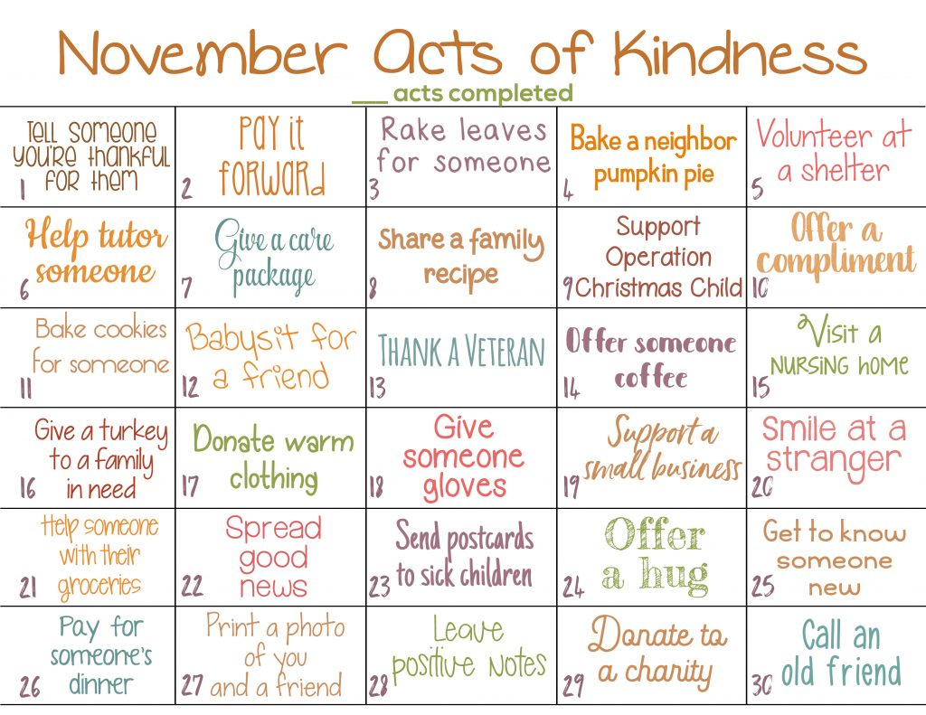 Fun Calendar Ideas For November Danna Jessika