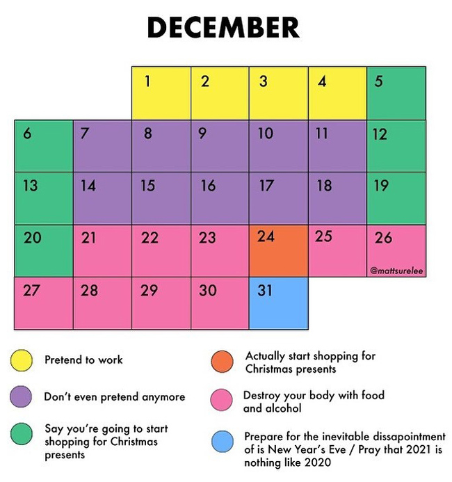 Funny December Calendar Odd Stuff Magazine