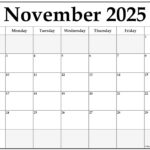 Get Ready For November 2025 Free Printable Calendars To Organize Your
