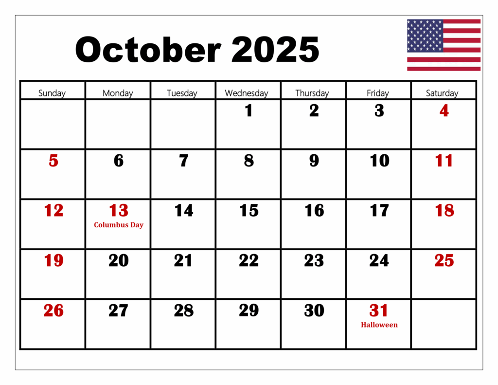 Holiday Calendar For October 2025 Lok Thomas Wells