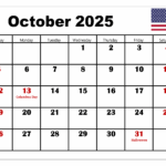 Holiday Calendar For October 2025 Lok Thomas Wells
