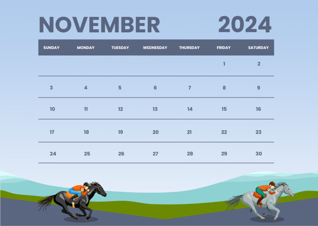 Horse Calendar November 2024 Schedule Winny Mollie