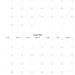 January Through December 2025 Calendar Printable Free Nadia Brooklyn