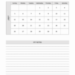 July 1959 Monthly Calendar PDF Word Excel