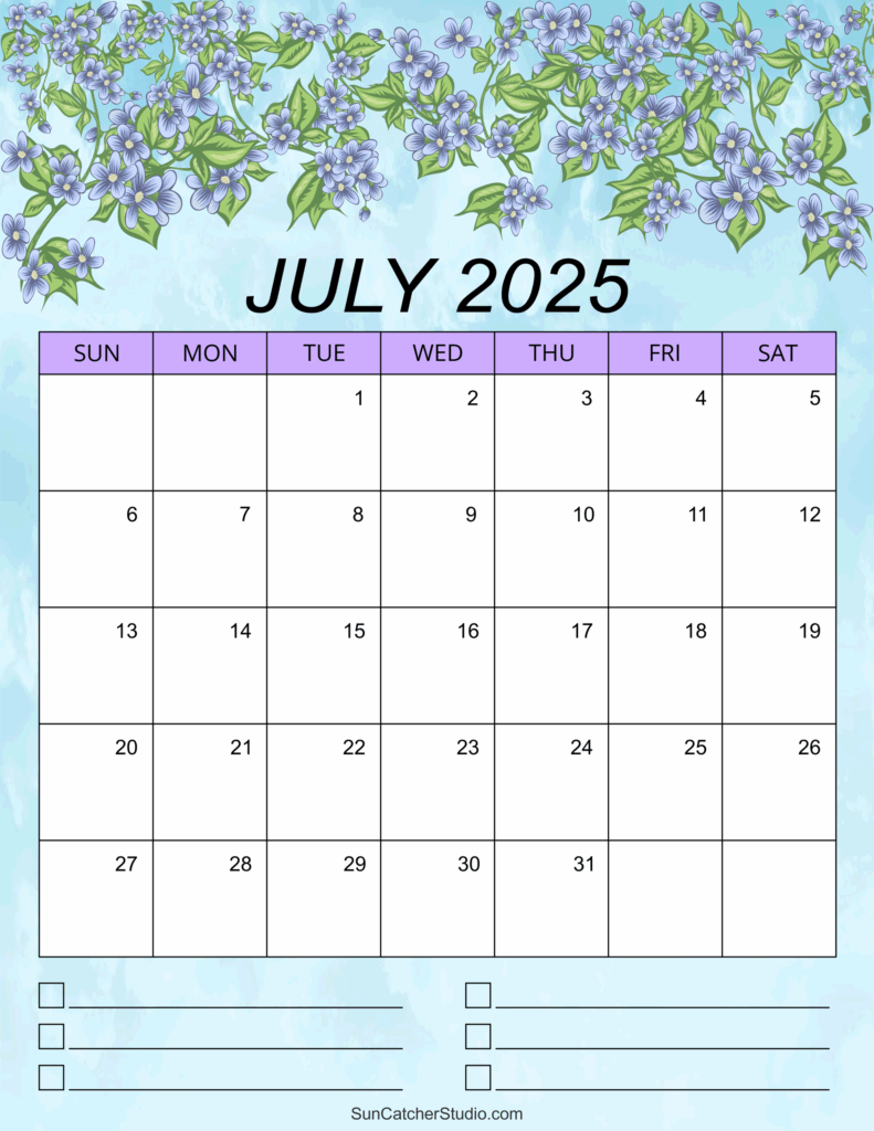 July 2025 Printable Calendar Free Download Asher Hayes