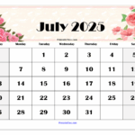 July 2025 Printable Calendar Printabulls December Wesley York
