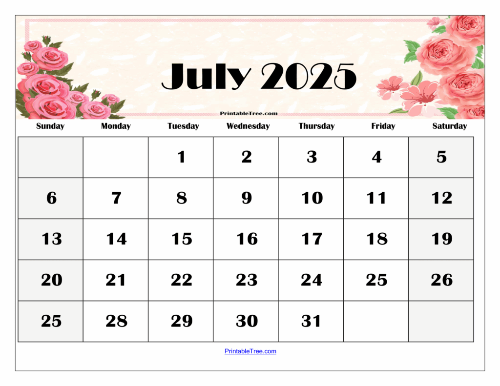July 2025 Waterproof Calendar Hamish T Stead
