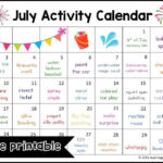 July Activity Calendar Artofit