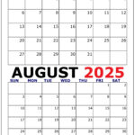 July And August 2025 Calendar Two Months Per Page Calendar20