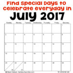 July Calendar Special Days Alexa Oralle