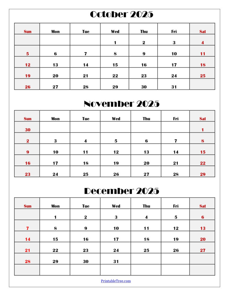 July To December 2025 Calendar Printable PDF Six Months Calendar