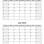 June And July 2025 Calendar WikiDates