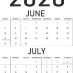 June And July Printable Calendar
