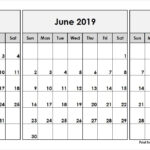 June July Calendar Printable