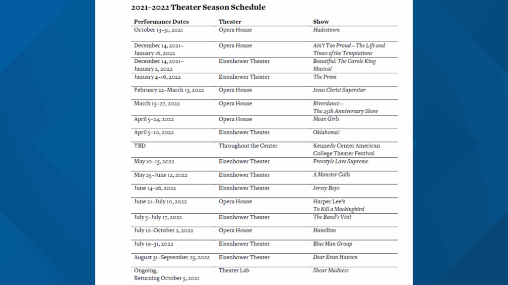 Kennedy Center Schedule 2024 2024 Willi Corinne