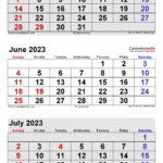 May June July 2023 Calendar Free Printable PELAJARAN