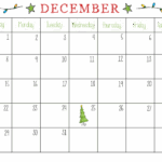 Month Of December Printable Calendar Printable Summer Activities