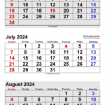 Monthly Calendar July 2024 June 2025 June 2024 Calendar With Holidays