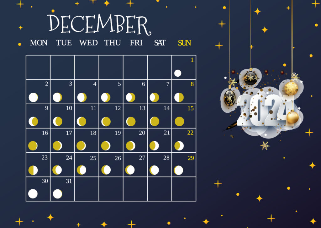 Moon Phase Calendar December 2025 Nicholas Avila