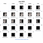 Moon Phase Calendar For July 2025 Milla N Wayn