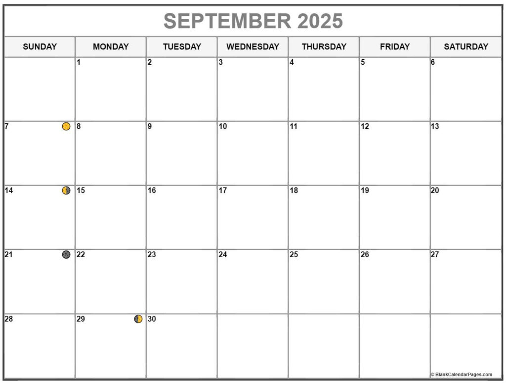 Moon Phase Calendar September 2025 Printable Jamie Sasse