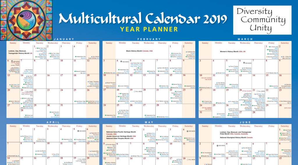 Multicultural Calendar 2025 Debra R Bryant