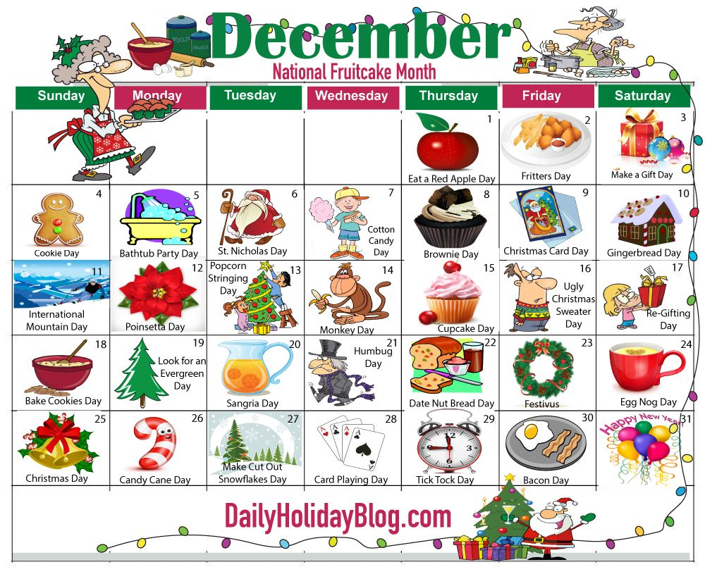 National Day Calendar December Prntbl concejomunicipaldechinu gov co